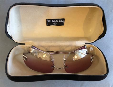 vintage rimless chanel sunglasses|chanel rimless sunglasses women.